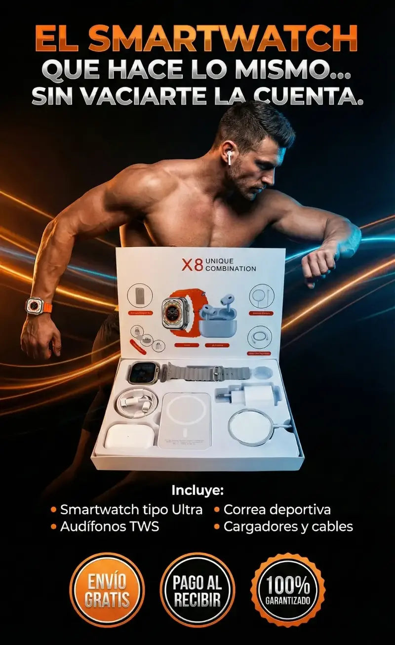 Por el precio de un smartwatch… llévate el COMBO completo.