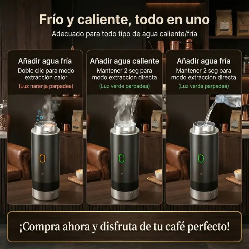 Tu café perfecto NO puede depender de un enchufe.