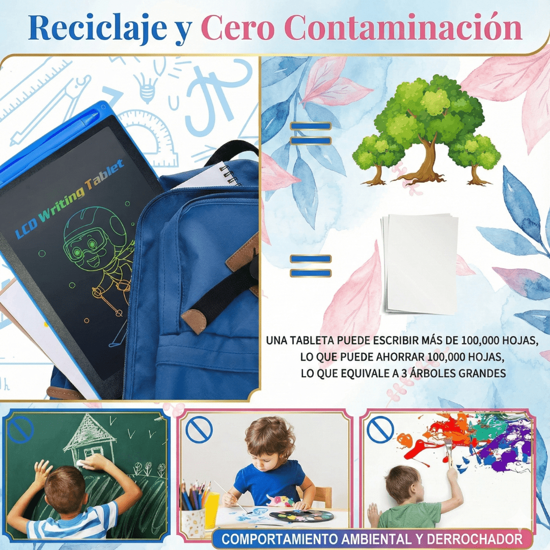 ¿Tu hijo dibuja en las paredes? Con esta tableta dibuja TODO lo que quiera… y tu casa sigue intacta.