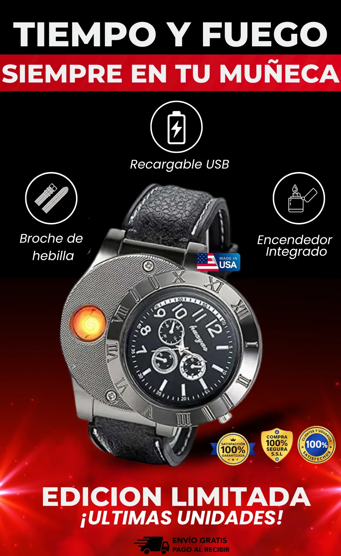 Reloj encendedor 2 en 1