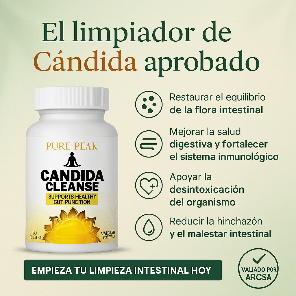 Candida Cleanse® – Elimina el hongo Candida, reduce la hinchazón, el malestar digestivo y mejora tu energía desde adentro.