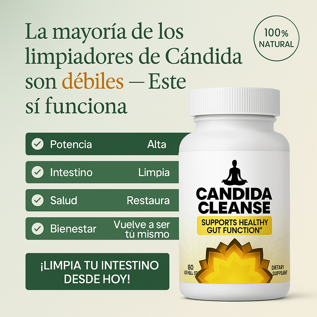 Candida Cleanse® – Elimina el hongo Candida, reduce la hinchazón, el malestar digestivo y mejora tu energía desde adentro.