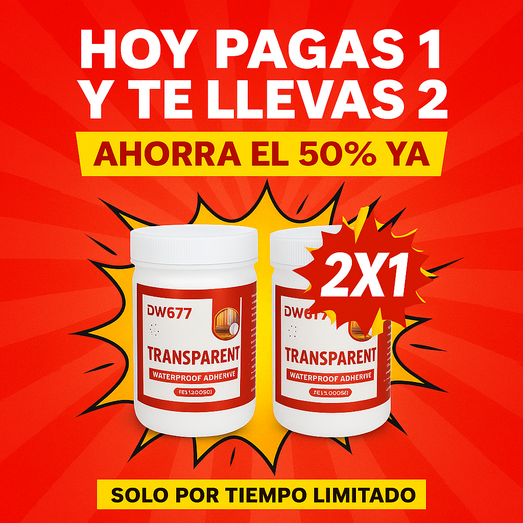 Combo 2x1 (2 envases de 300 g) + cepillo aplicador GRATIS - Elimina goteras y filtraciones en menos de 12h!