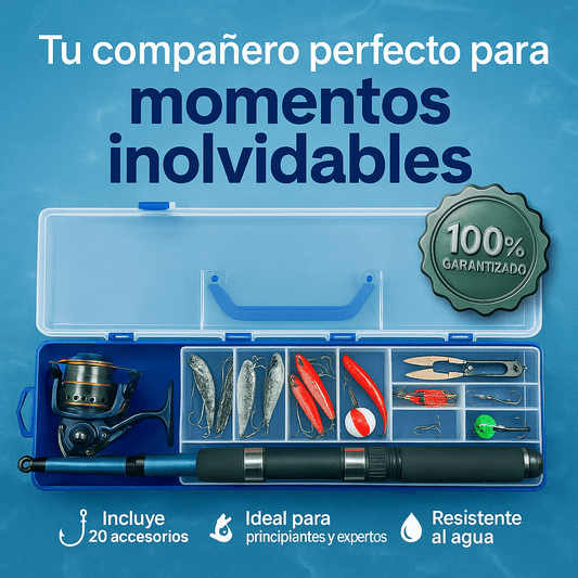 Kit de Pesca Profesional con Caña Telescópica + Ebook GRATIS