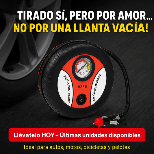 Mini Compresor Inflador Modelo Llanta – ¡El poder de inflar TODO en segundos!