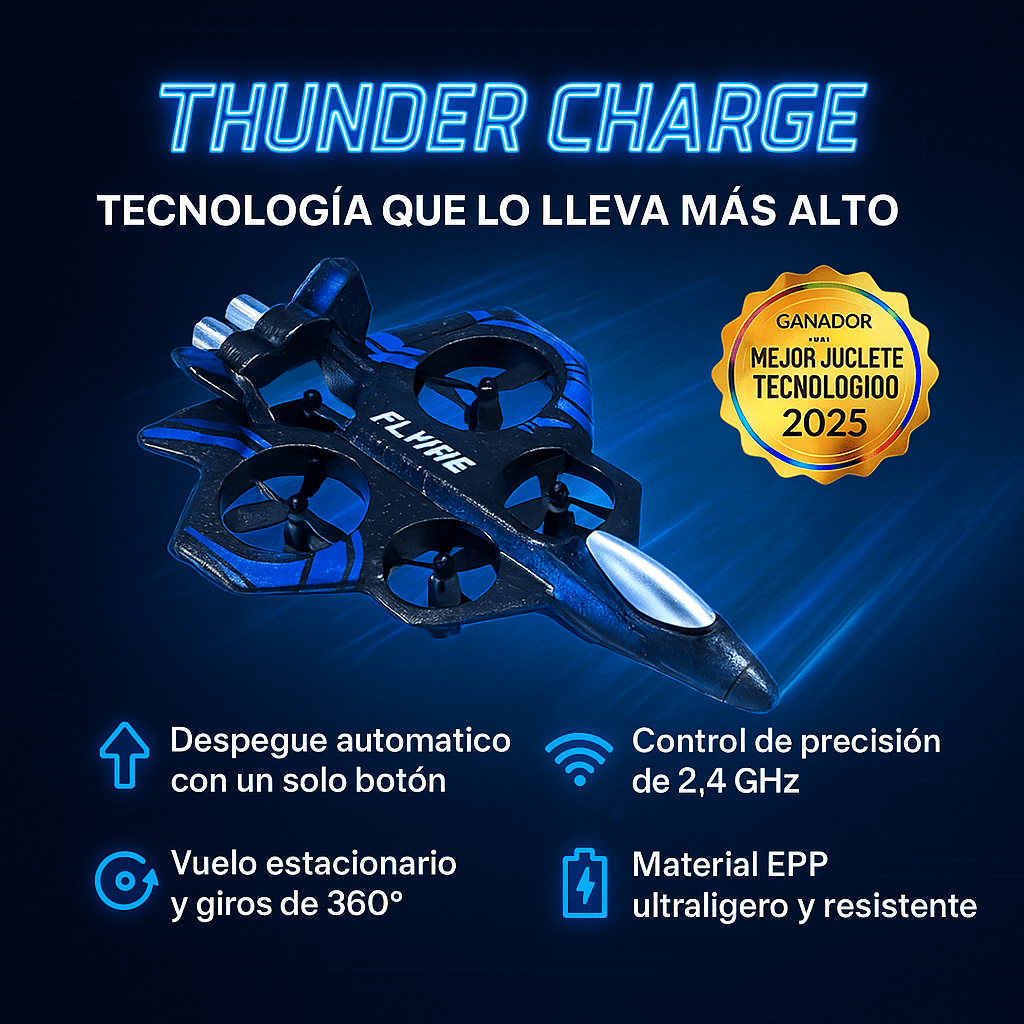 AVIÓN THUNDER | Siente la emoción del vuelo con el avión más estable y potente del año.