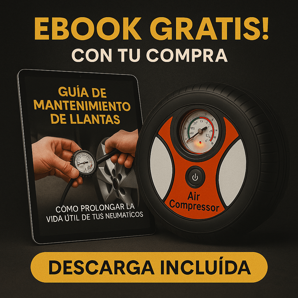 Mini Compresor Inflador Modelo Llanta – ¡El poder de inflar TODO en segundos! | Ebook GRATIS