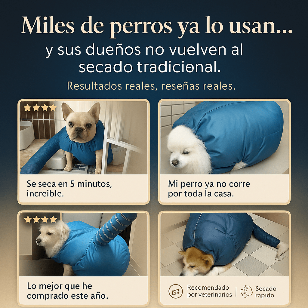 Si tu perro sigue goteando por toda la casa… NO es su culpa. ¡Es que no tienes este abrigo de secado!