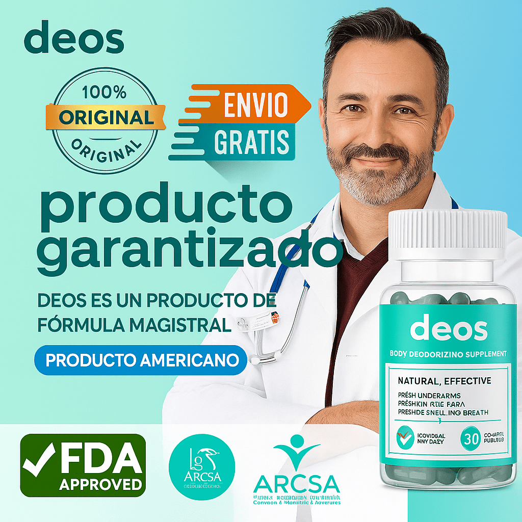 DEOS - 3 FRASCOS de Suplemento Desodorante Corporal | Huele a poder, no a establo.