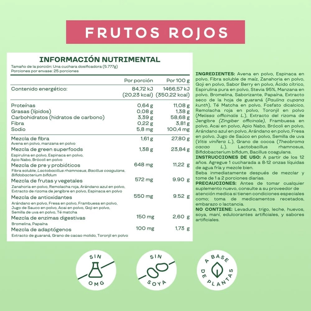 Bloom Nutrition – Frutos Rojos 145 g | Ligereza real, digestión fluida y energía diaria.