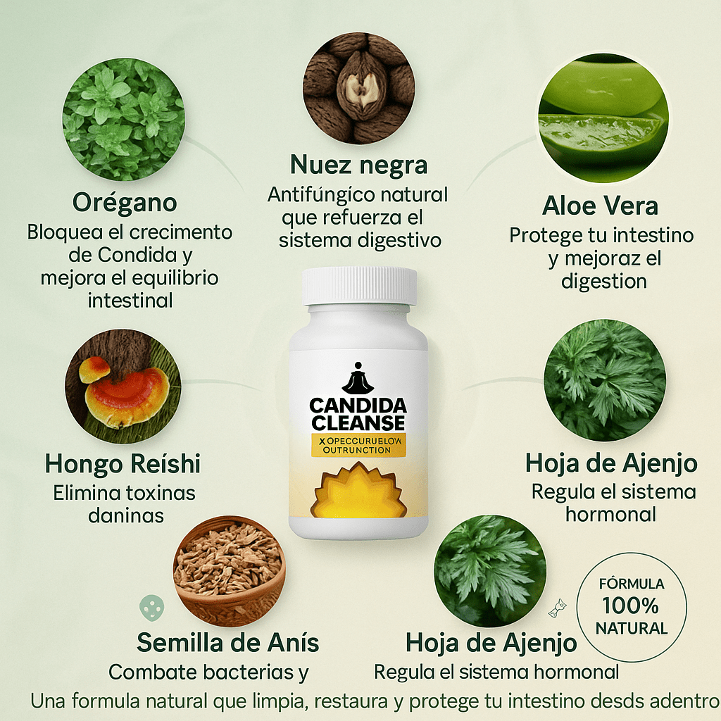 Candida Cleanse® – Elimina el hongo Candida, reduce la hinchazón, el malestar digestivo y mejora tu energía desde adentro.