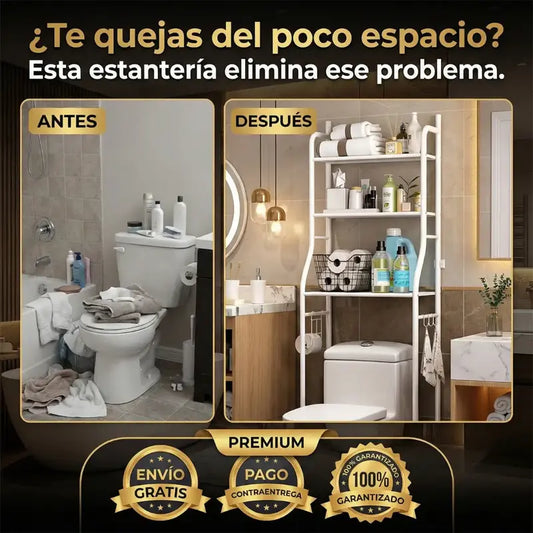 Estás perdiendo espacio en tu baño | Estantería Organizadora de Baño