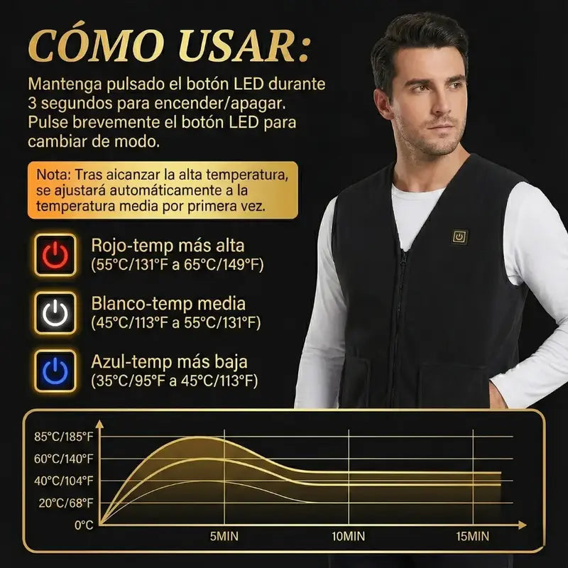 ¡BASTA DE PASAR FRÍO! El chaleco que te calienta en segundos