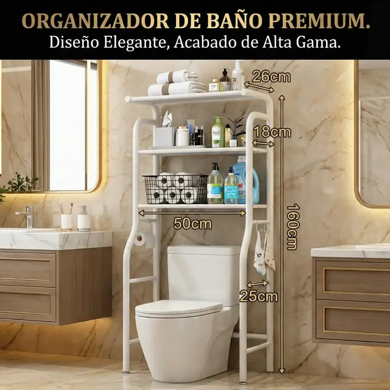 Estás perdiendo espacio en tu baño | Estantería Organizadora de Baño