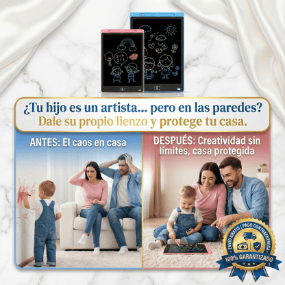 ¿Tu hijo dibuja en las paredes? Con esta tableta dibuja TODO lo que quiera… y tu casa sigue intacta.