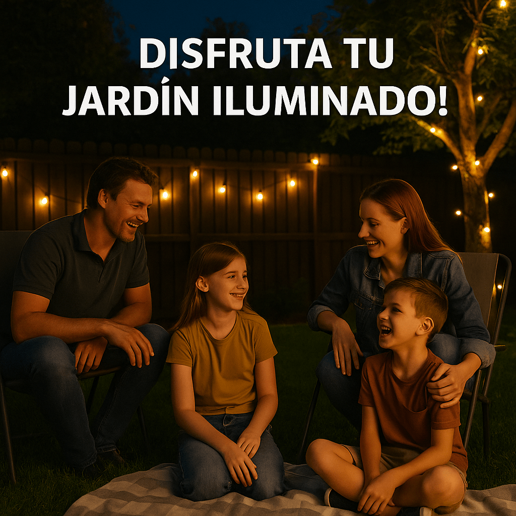 LUCES CÁLIDAS CON PANEL SOLAR – ILUMINA TU NAVIDAD SIN GASTAR LUZ