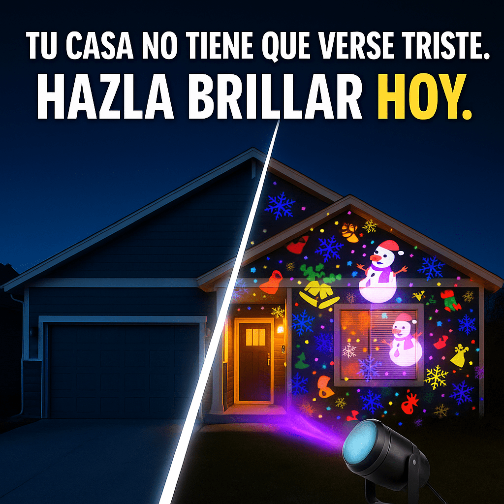 PROYECTOR NAVIDEÑO LED HD 9-EN-1