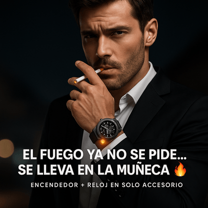 ⏱️ Reloj Encendedor 2 en 1 – Los que olvidan la mechera piden fuego… tú lo llevas puesto🔥