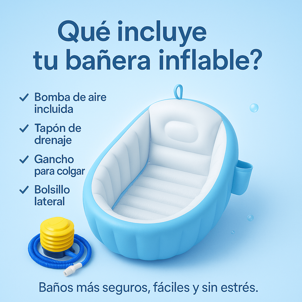 Bañera Inflable para Bebé | La forma más segura, cómoda y práctica de bañar a tu bebé.