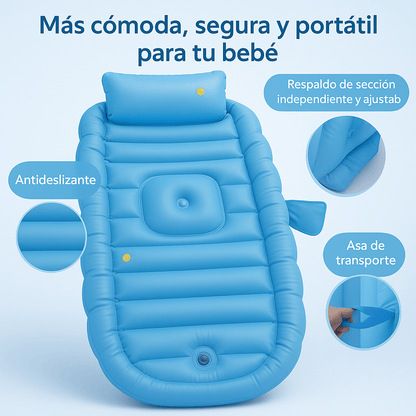 Bañera Inflable para Bebé | La forma más segura, cómoda y práctica de bañar a tu bebé.
