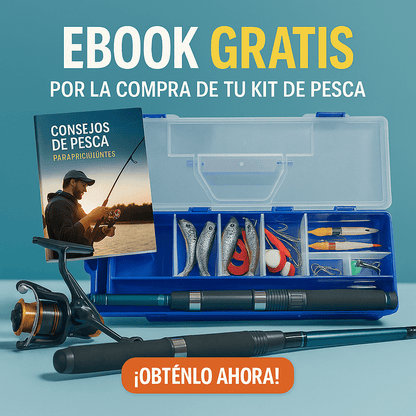 Kit de Pesca Profesional con Caña Telescópica + Ebook GRATIS