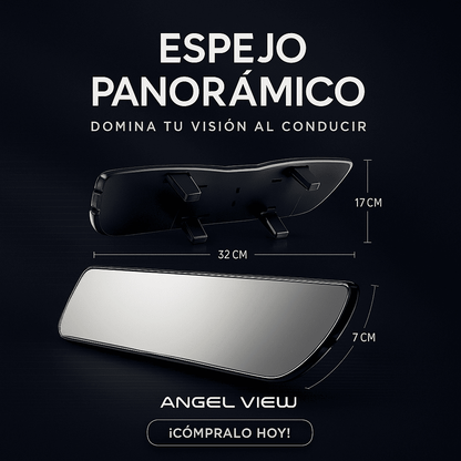 ANGEL VIEW ESPEJO GRAN ANGULAR 🚗💨¡ADIÓS PUNTOS CIEGOS! VE TODO Y MANEJA COMO UN PRO