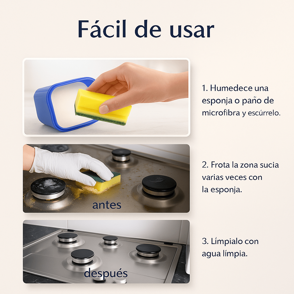 Pasta Limpiadora Multiusos 2X1 | Elimina óxido, grasa y suciedad difícil en segundos