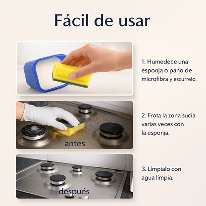 Pasta Limpiadora Multiusos 2X1 | Elimina óxido, grasa y suciedad difícil en segundos