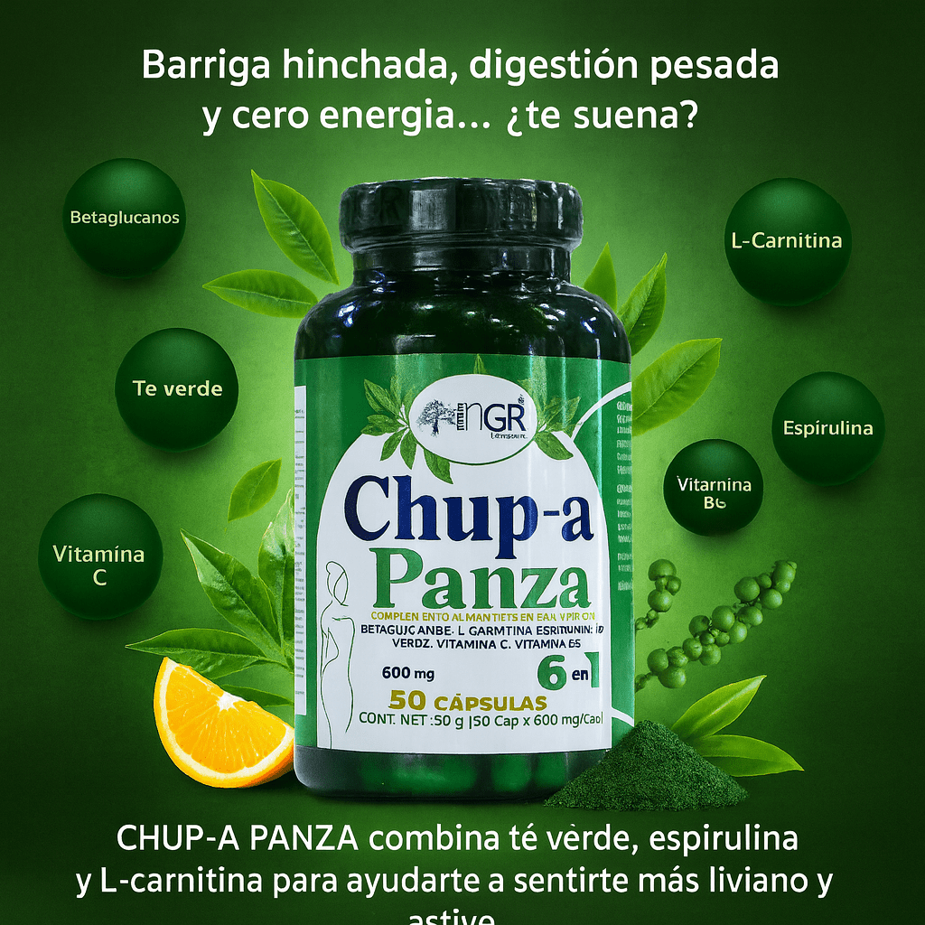 ¿Te pesa la barriga? Tranquila, para eso está Chup-A Panza. | 50 CÁPSULAS