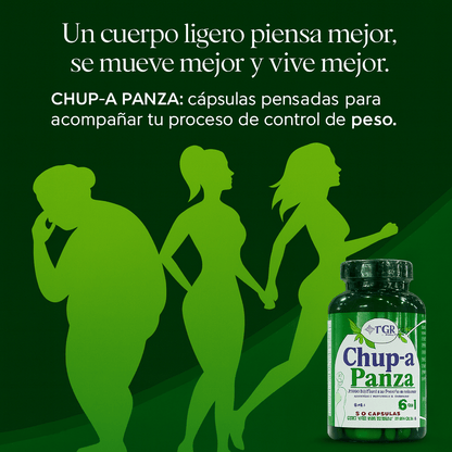 ¿Te pesa la barriga? Tranquila, para eso está Chup-A Panza. | 50 CÁPSULAS