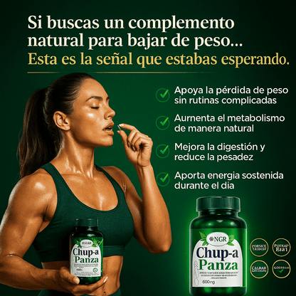 ¿Te pesa la barriga? Tranquila, para eso está Chup-A Panza. | 50 CÁPSULAS