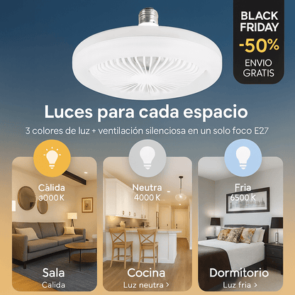 Ventilador de Techo con Luz | Tu hogar no necesita más adornos inútiles. Necesita frescura, luz y comodidad.