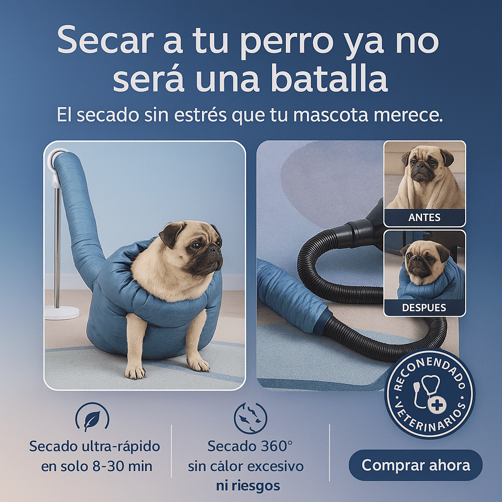 Si tu perro sigue goteando por toda la casa… NO es su culpa. ¡Es que no tienes este abrigo de secado!