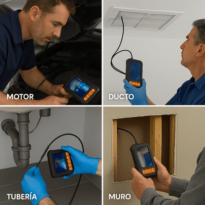 CÁMARA ENDOSCOPIO CON MONITOR HD – Encuentra el problema en segundos. Ahorra tiempo, dinero y dolores de cabeza.