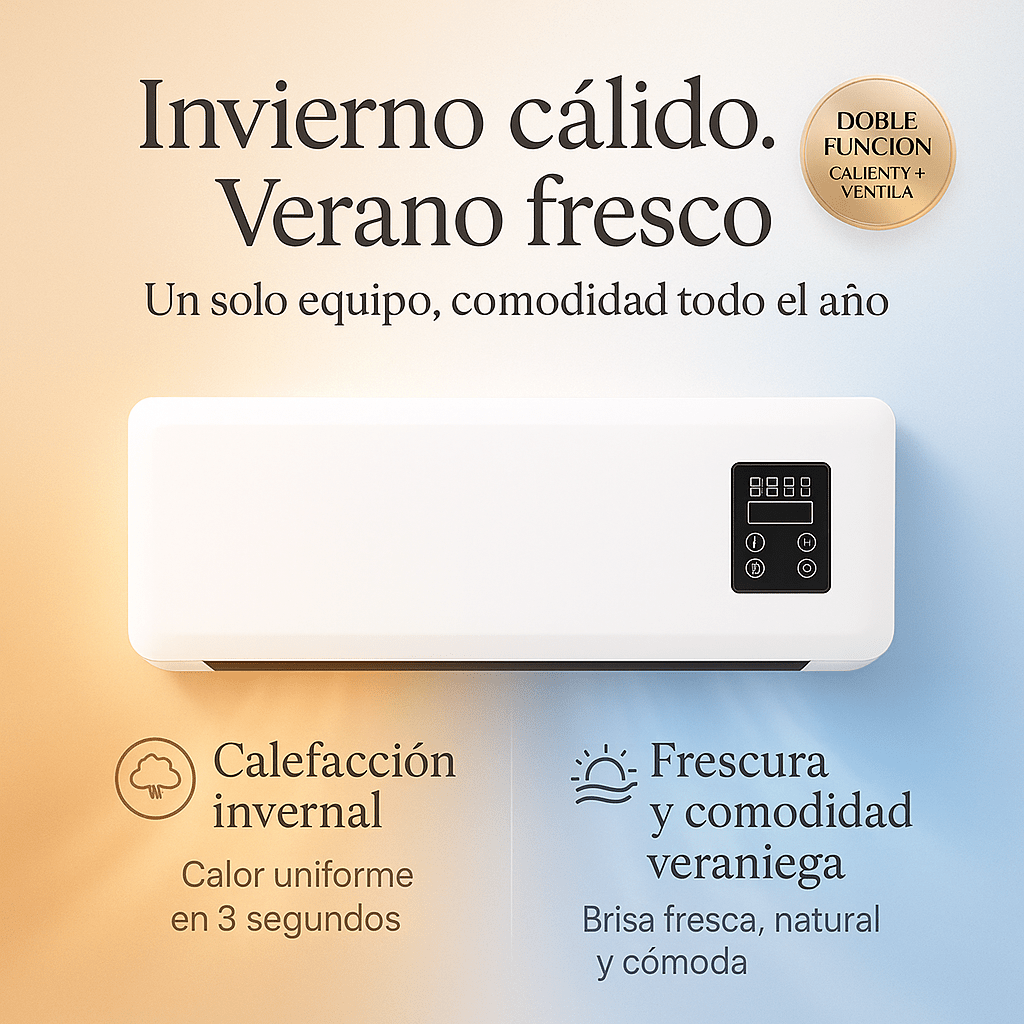 AireMax™: el 2 en 1 que domina tu hogar todo el año.