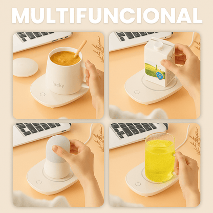 Calentador de Taza de Café con Taza – Disfruta tu café caliente durante horas.