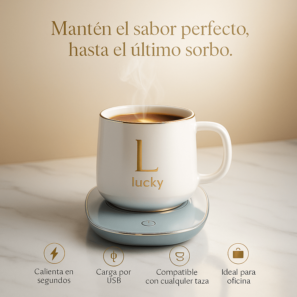 Calentador de Taza de Café con Taza – Disfruta tu café caliente durante horas.