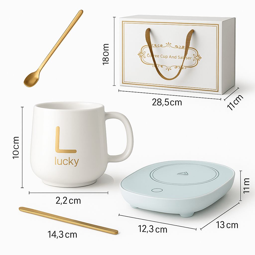 Calentador de Taza de Café con Taza – Disfruta tu café caliente durante horas.