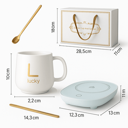 Calentador de Taza de Café con Taza – Disfruta tu café caliente durante horas.