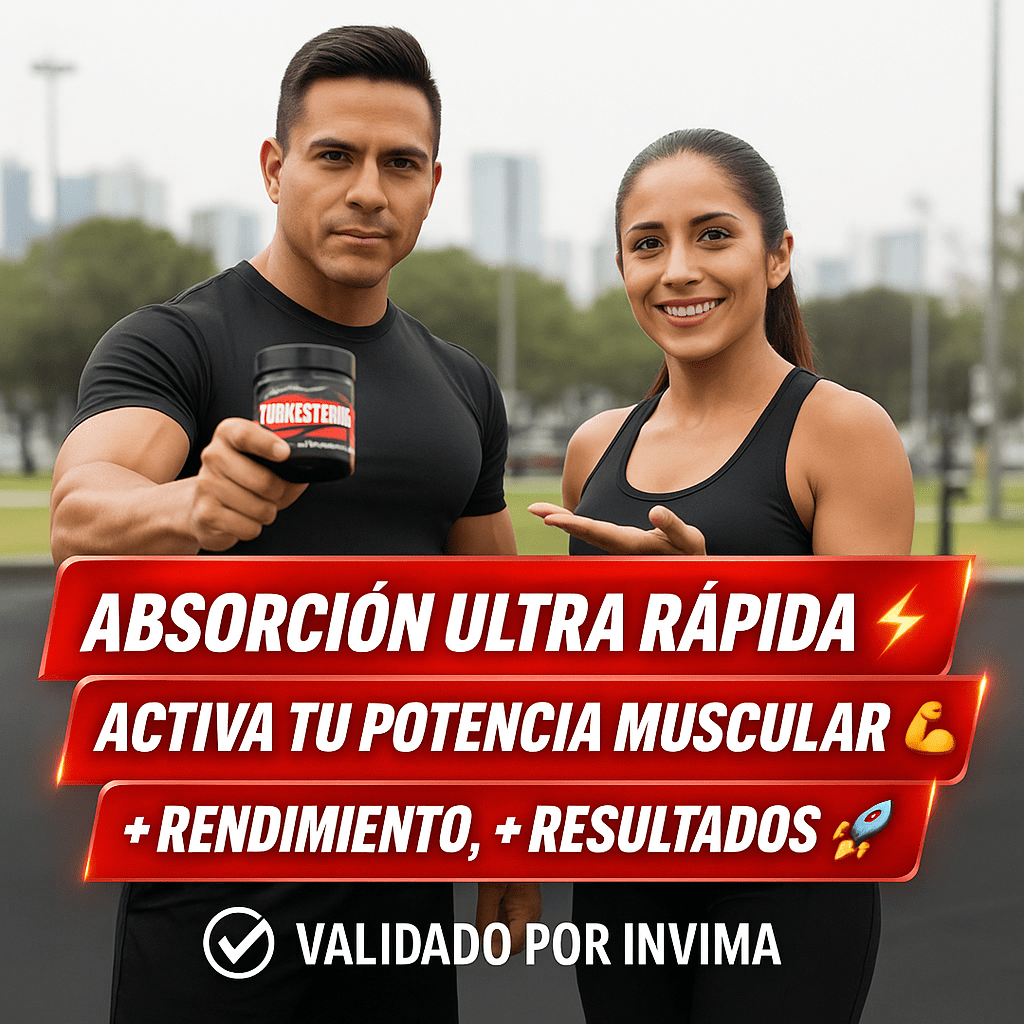Turkesterone + Ebook gratis - Cápsulas que Explotan tu Resistencia, Fuerza Brutal y Potencia Masculina.