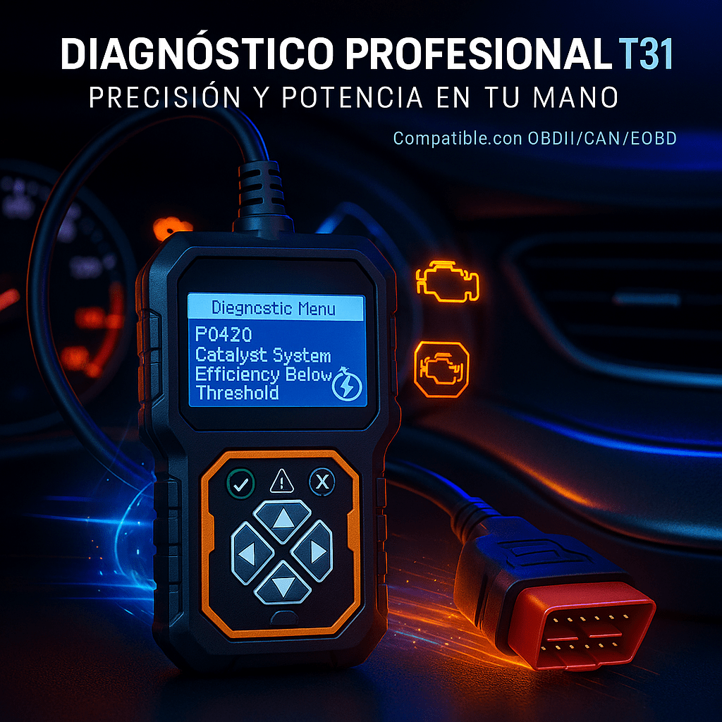SCÁNER UNIVERSAL DE AUTO T31 - Detecta fallas antes de que sea demasiado tarde.