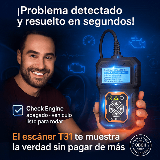 SCÁNER UNIVERSAL DE AUTO T31 - Detecta fallas antes de que sea demasiado tarde.