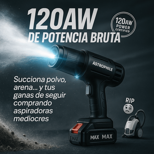 Pistola Sopladora De Aire 48v | Aspira, limpia y deja tu carro impecable.