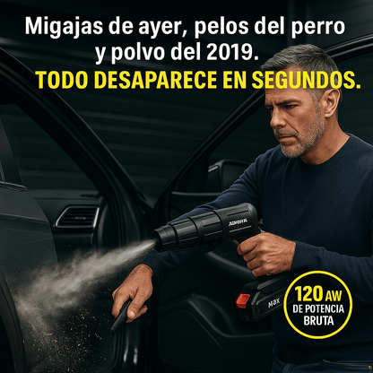 Pistola Sopladora De Aire 48v | Aspira, limpia y deja tu carro impecable.