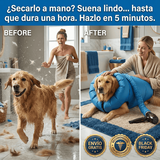 Si tu perro sigue goteando por toda la casa… NO es su culpa. ¡Es que no tienes este abrigo de secado!